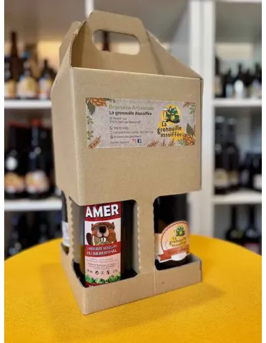 Coffret bière union sacrée, 2x75cl+Amer&Verre